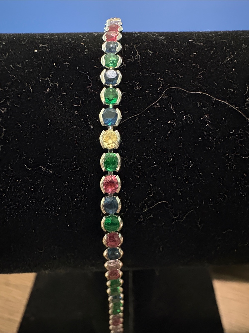 Multicolor Bracelet in White Gold